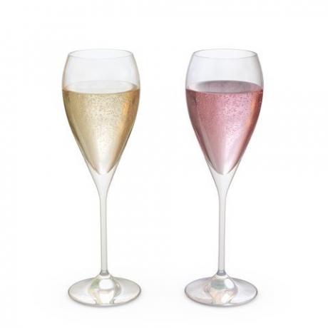 Σετ ποτηριών Champagne Tulip με υγρό, διαδρομή αποκοπής